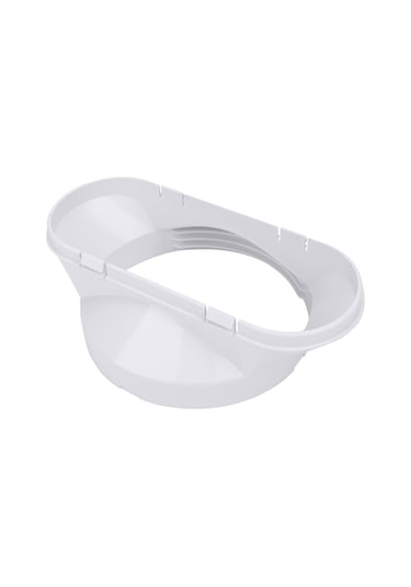 Suofeng Ac Exhaust Hose Connector Ellipse Tip - 13cm Diametre Borular İçin, Sabit Bağlantı, Isı Kaçakını Önler, Beyaz Abs Malzeme