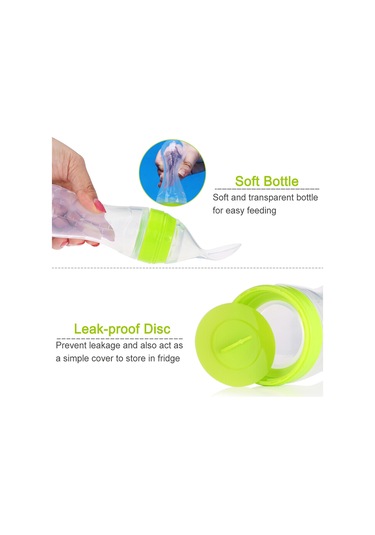 Xindoker Bebekler İçin 120ml Silikon Püre Şişesi - Kaşık Uçlu, Renk Seçenekli