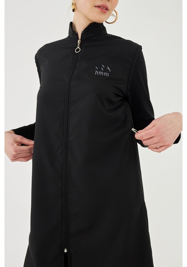 Büyük Beden Tam Kapalı Tesettür Mayo Deniz Mayosu Td1703-116 Siyah Siyah