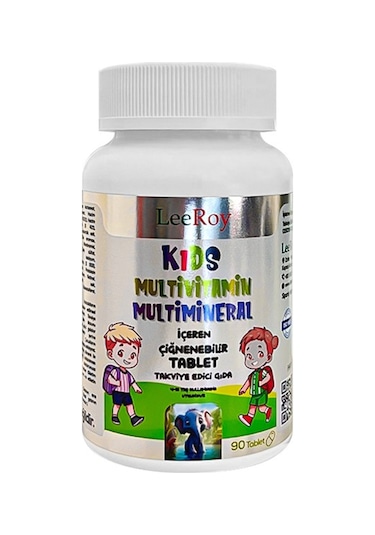 Leeroy Kids Multivitamin Multimineral 4-10 Yaş 90 Tablet