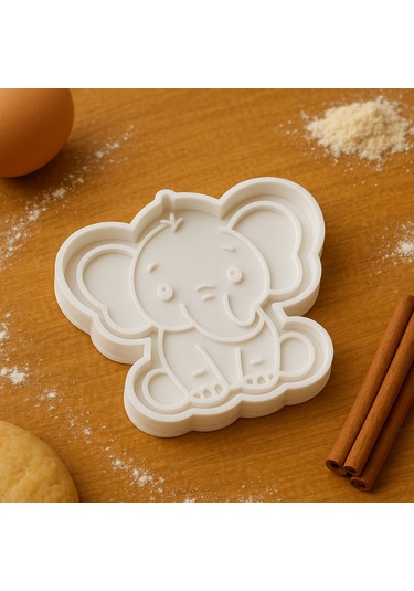 Fil Şekilli Kurabiye Kalıbı - Sevimli Hayvan Temalı Kurabiye Ve Fondan Kalıbı Beyaz Fil Şekilli Kurabiye Kalıbı - Sevimli Hayvan Temalı Kurabiye Ve Fondan Kalıbı Beyaz
