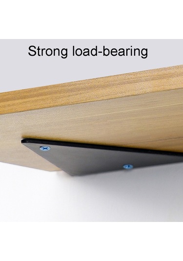 Sones Yük Taşıyan Görünmez Üçgen Braket Duvar Raf Braketi Vidalarla, Özellikler: 140x130mm Siyah