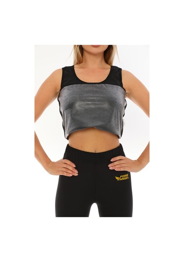 Unisex Battal Boy Orijinal Kadın Sauna Terleten Termal Sauna Atlet Siyahsarı