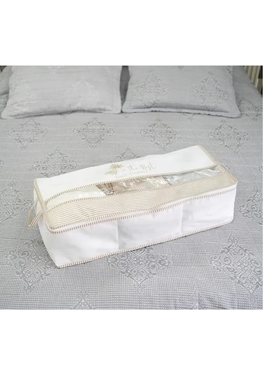 Pencereli Baza Hurç Baza Altı Düzenleyici Hurç 70 32 30 Cm Gri-beyaz