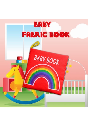 Tox İngilizce Renkli Bebek Kumaş Sessiz Kitap E120 - Bez Kitap