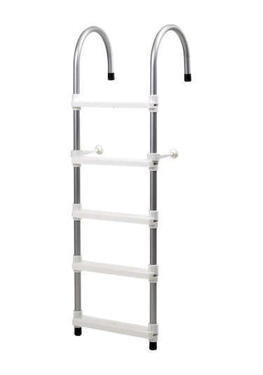 Hobi Store Portatif Tekne Merdiveni ( Beyaz ) 3 Basamaklı