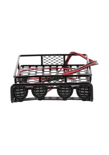 Yifomall Rc Tır İçi Taşıma Rafı 4 Led Işıklı Metal, Scx10/trx-4/d90/cc01 1:10 Off-road Araçları İçin