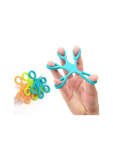 Finger Silikon El Parmak Egzersiz Aparatı Mavi
