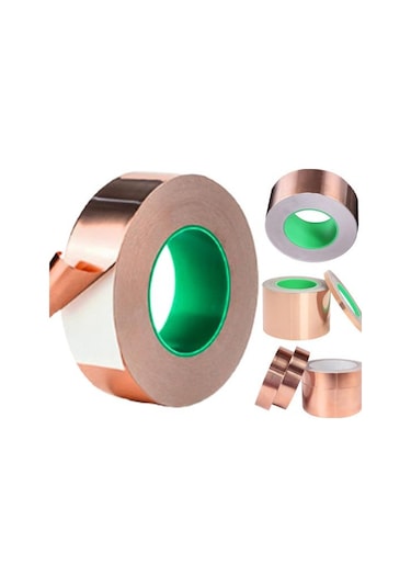 Yapışkanlı Etiket Tek Taraflı Yüksek Sıcaklık Dayanımı Trafo İçin İletken Koruyucu Bakır Folyo Bant 4