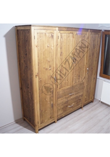 KilizmanMasif Masif Ahşap Gardırop