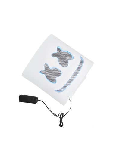 Geekyou Kırmızı Led Işıklı Dj Maskesi - Eva Malzeme, Ayarlanabilir, Halloween/partiler İçin Pil Yok