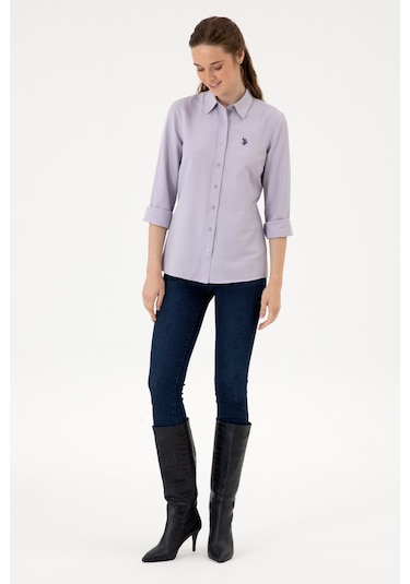 U.s. Polo Assn. Kadın Lila Gömlek Basic 50316711-vr245 Lavanta