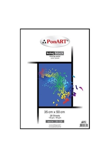 Ponart Kosida Kolej Block Resim Defteri 35x50 CM 28 Yp. 20 128