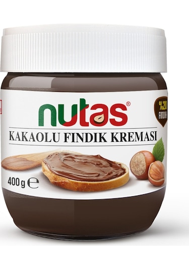 Nutas Kakaolu Fındık Kreması Cam Kavanoz 400 G