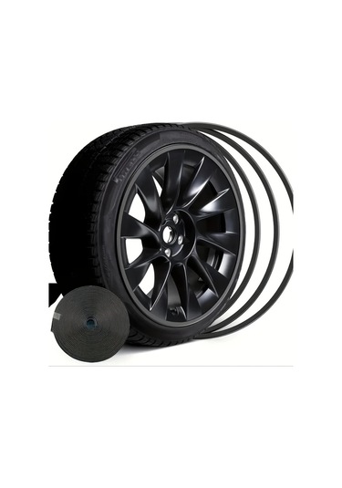 Willowhaven Siyah 4 Adet Jant Koruyucu - 76.77 İnç Çizilmeye Dayanıklı Abs Jant Kapağı