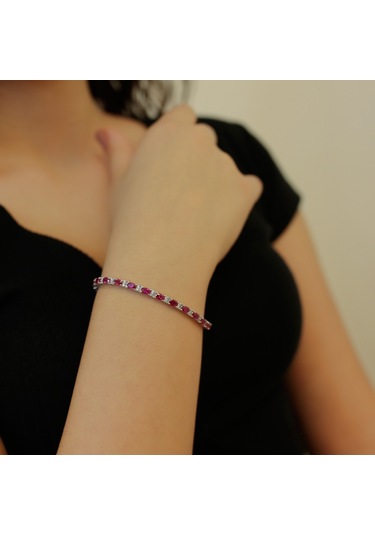 Lova Pırlantalı Oval Yakut Bileklik -  4080004