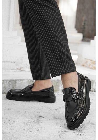 D0553 Günlük Ortopedik Erkek Klasik Ayakkabı SİYAH-RUGAN