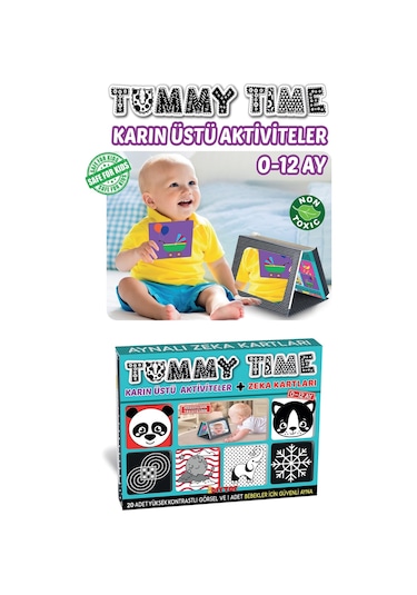 Diytoy Tummy Time Aynalı Zeka Kartları-eğitici Kartlar
