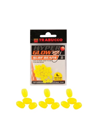 Trabucco Hyper Glow Surf Beads Large Boncuk White