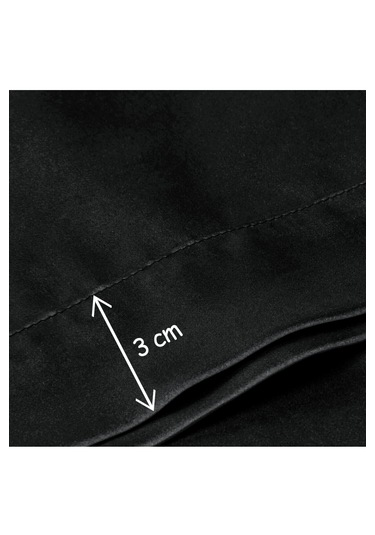 Güzellik Yastığı %100 Ipek Saten 2 Adet Luxury Yastık Kılıfı Siya