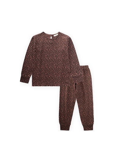 Cigit Kız Çocuk Pijama Takım - Kahverengi