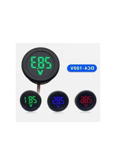 Yuvarlak Dc 4-100v Voltmetre - Karavan Ve Motosiklet Uygun