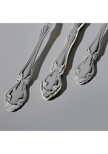 Nehir Adriana Saten 12 Kişilik 89 Parça Çatal Kaşık Bıçak Takımı Gümüş