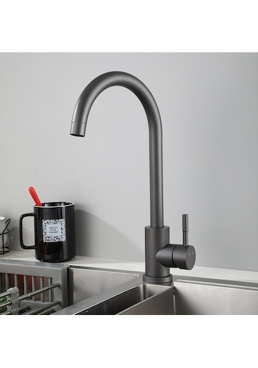 Sardıcı Siyah Mutfak Musluğu Krom