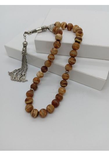 Balık Hediyelik Tibet Akiği Akik Taşı Doğaltaş Tespih- Mdl-1038