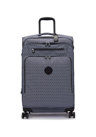 Kıplıng New Youri Spin M Orta Boy Tekerlekli Valiz Siyah Sıgnature Prınt Siyah