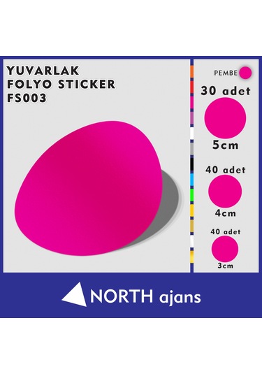 Yuvarlak Folyo Duvar Sticklerı Pembe