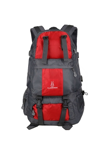 Yulong 50l Seyahat Sırt Çantası Büyük Kapasiteli Günlük Çanta Kırmızı