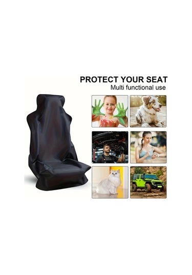 Elmpaly Siyah Dayanıklı 600d Petek Kumaş Oto Koltuk Koruyucu Kolay Temizlenir
