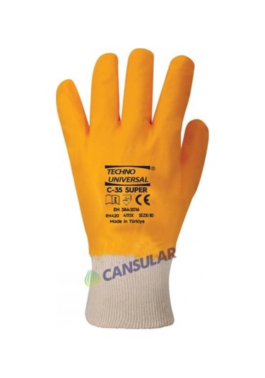 Techno Üniversal C-35 9 No Süper Nitril Tam Kaplı Eldiven (440391100)
