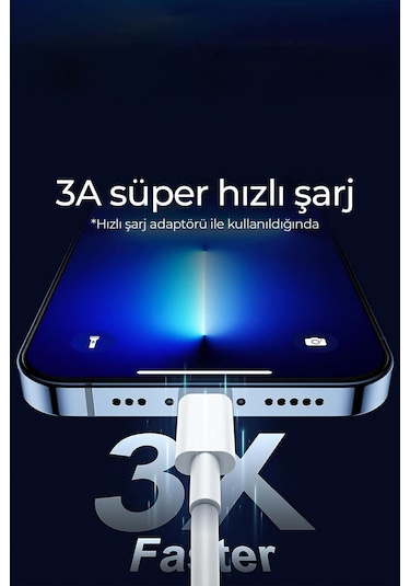 Abatech Lightning To Usb Type C 20w Hızlı Şarj Apple Uyumlu iPhone Data Kablosu Beyaz