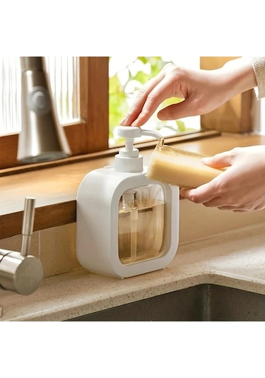 Hightower 300ml Beyaz Plastik El Pompalı Şişe - Şampuan Losyon Dispanseri Banyo Düzenleyici beyaz