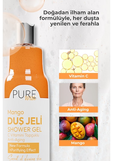 İkili Set: Shea Vanilya Vücut Sütü 250 Ml + C Vit. Mango Duş Jeli 400 Ml Mango