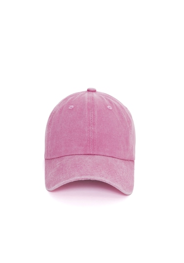 Berellini Sade Yıkamalı Şapka Pembe