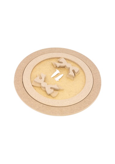 Na Neşeli Ahşap Ahşap Yuvarlak Fiyonklu Tepsi Ikili Takım.servis Sunum Tepsisi.boyanabilir Ahşap Tepsi.kendin Boya. Boyanabilir Ham Ahşap