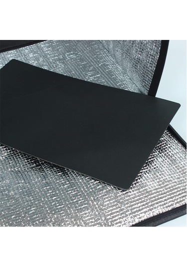 Yalıtımlı Gıda Teslimat Çantası, Yalıtımlı Piknik Öğle Yemeği Çantası, Katlanabilir Soğutucu, Fermuarlı Kamp Izgara Alışveriş Çantası Çok Renkli