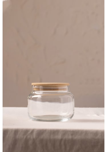 Basic Bambu Kapaklı 6'lı Cam Kavanoz Seti 350 Cc Renkli