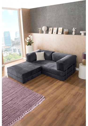 Good Night Legom Köşe Koltuk & Aktivite Yatağı & Uzanma Koltuğu Antrasit