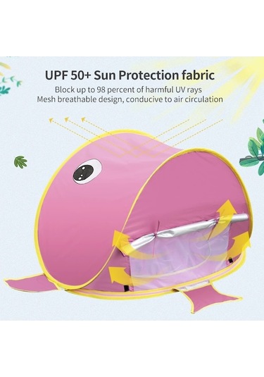 Tongxida Bebek Plaj Çadırı Uv Koruyucu Havuz Bebek Çocuk Pop Ile Sunshelter K7001s-pink Pembe Pembe