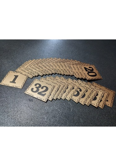 Kapı Numarası  5.5x6.5 Cm  Kendinden Yapışkanlı No:1 Den 32’E