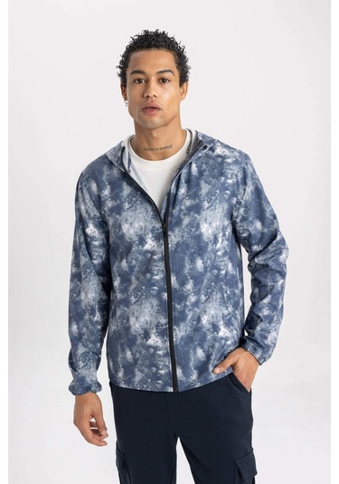 Defacto DeFactoFit Mevsimlik Mont Su İtici Slim Fit Dar Kesim Kapüşonlu File Astarlı Esnek Dokulu B2189AX24SPBK81 Siyah