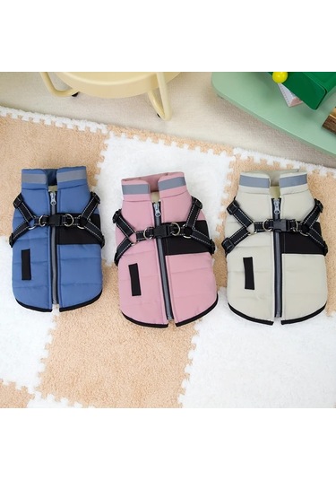 Elmpaly Küçük Köpekler İçin Mavi Xs Kışlık Yumuşak Tulum Kapüşonlu Ayarlanabilir