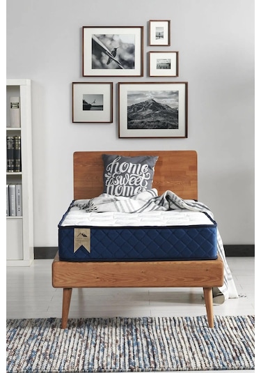 Argimo Blue Tek Kişilik Tavşan Tüyü Örme Kumaşlı Sünger Yatak