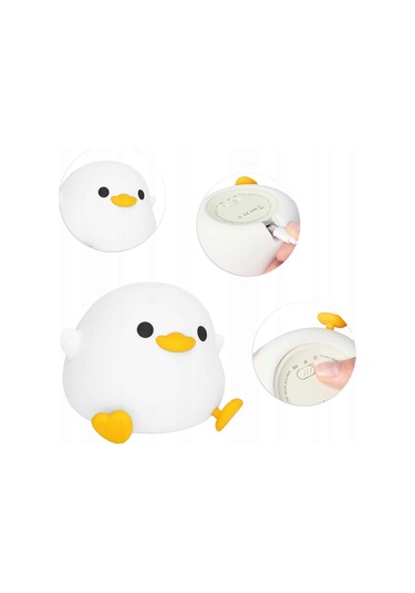 Çocuklar İçin Ördek Gece Lambası Hediyesi Oturma Odası İçin Silikon Gece Lambası