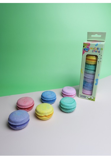 6 Lı Renkli Yumuşak Macaron Tebeşir Seti