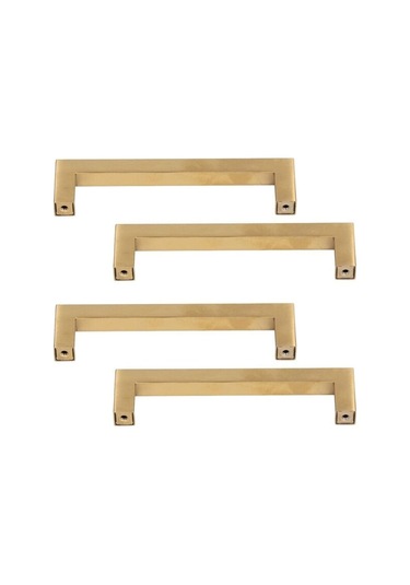 4 Adet. Altın Paslanmaz Çelik Mutfak Dolabı Kapı Kolu, Dolap Yedek Kulpları, 12x12x193mm..debuns
